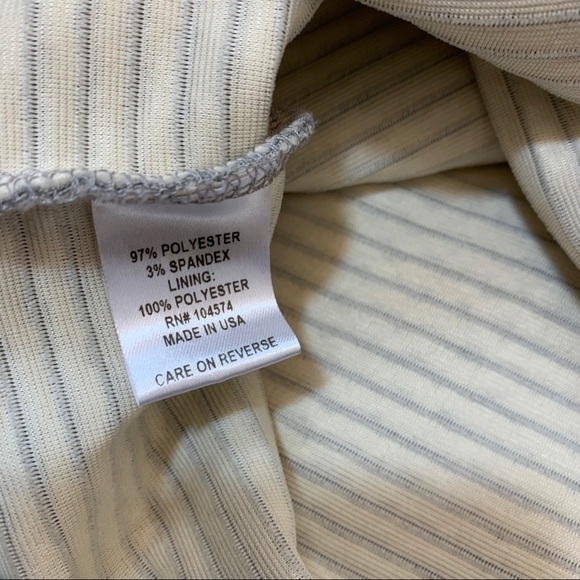 BARIII gray ribbed sleeveless mockneck dress Large - Picture 6 of 7